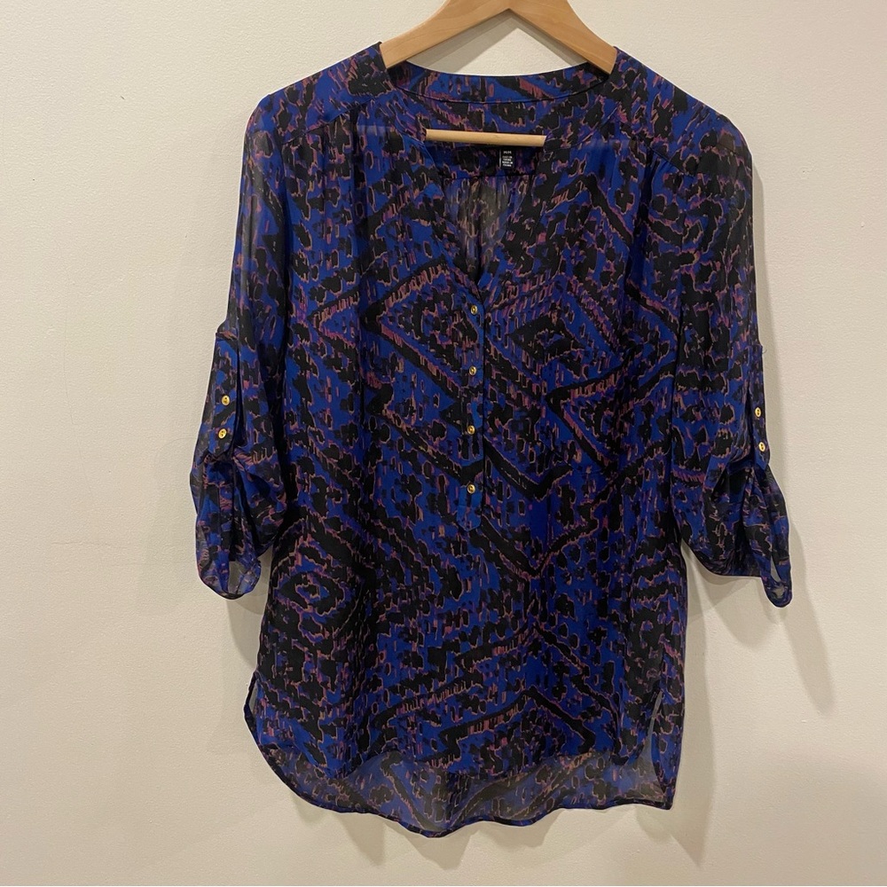 Multicolour sheer top